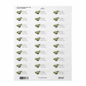 Tiger Swallowtail Butterfly Etiket (Full Sheet)