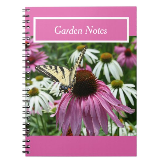 Tiger Swallowtail Butterfly Flower Spiral Notitieb Notitieboek (Voorkant)