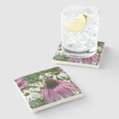 Tiger Swallowtail Butterfly Fower Stone Onderzette Stenen Onderzetter (Zijkant)