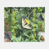 Tiger Swallowtail Butterfly Garden Blanket Fleece Deken (Voorkant (Horizontaal))