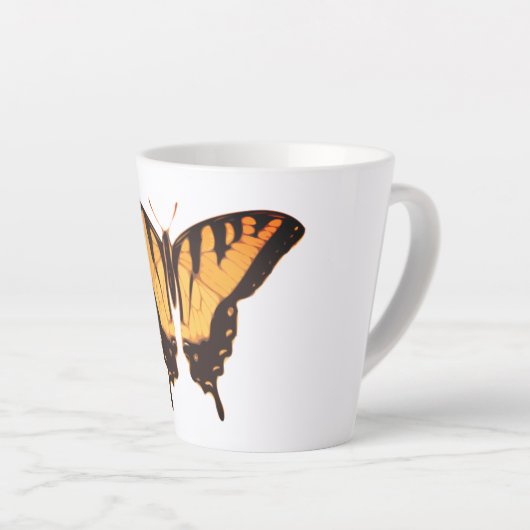 Tiger Swallowtail Butterfly Latte Mok (Rechterhoek)