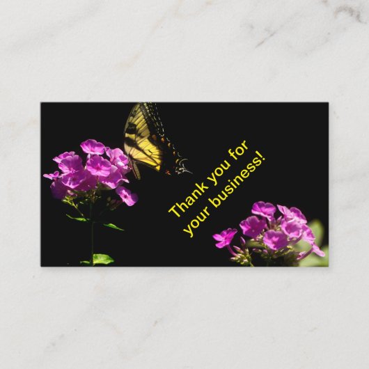 Tiger Swallowtail Butterfly op Phlox in Summer Visitekaartje (Voorkant)