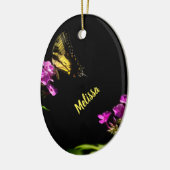 Tiger Swallowtail Butterfly op Phlox Keramisch Ornament (Links)