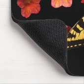 Tiger Swallowtail Butterfly op Red Flowers Muismat (Hoek)