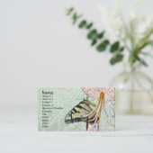 Tiger Swallowtail Butterfly op Turks Pet Lily Visitekaartje (Staand voorkant)