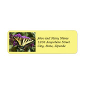 Tiger Swallowtail Butterfly Photo Return Address Etiket (Voorkant)