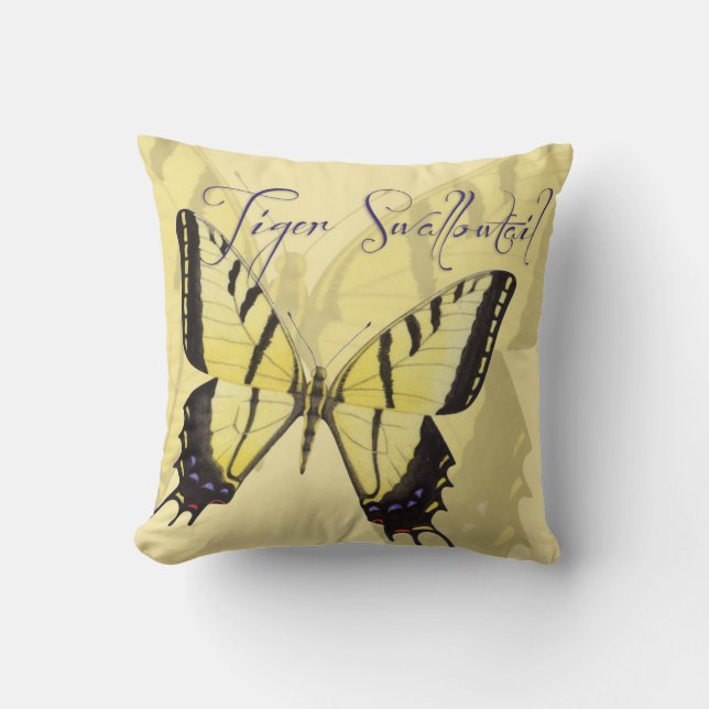 Tiger Swallowtail Butterfly Pillow Kussen (Voorkant)