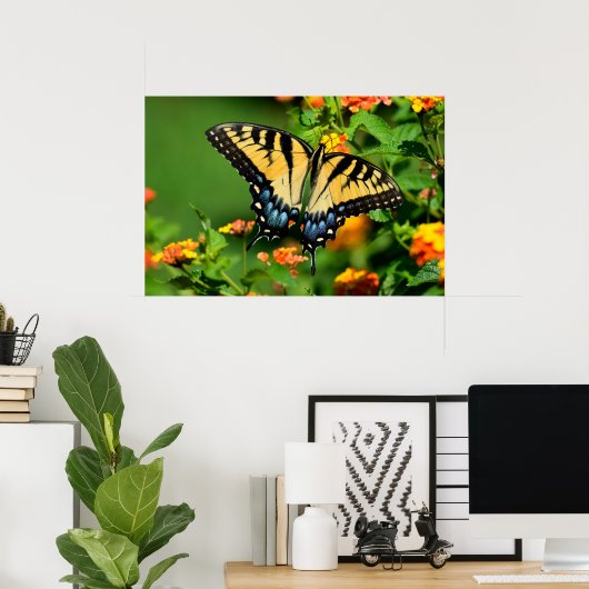 Tiger Swallowtail Butterfly Poster (Thuiskantoor)