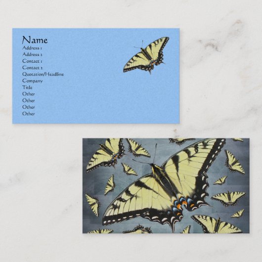Tiger Swallowtail Butterfly Visitekaartje (Voorkant / Achterkant)