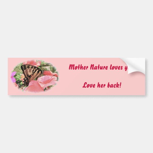 Tiger Swallowtail Love Natuur Bumpersticker (Voorkant)