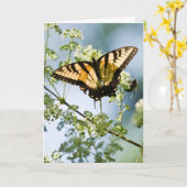 Tiger Swallowtail Moederdag Kaart (Gele Bloem)