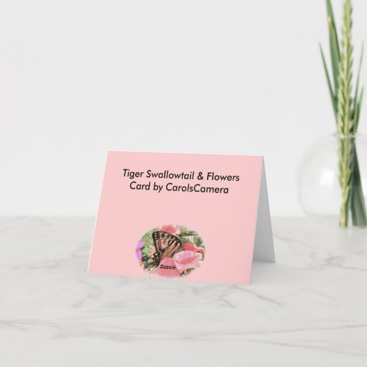 Tiger Swallowtail Note Kaart (Achterkant)