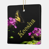 Tiger Swallowtail op Phlox Keramisch Ornament (Links)