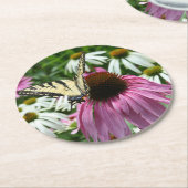 Tiger Swallowtail Vlinder Flower Paper Onderzetter (Gebogen)