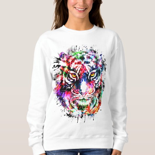 Tiger Sweatshirt - Kleurig tijger Sweatshirt (Voorkant)