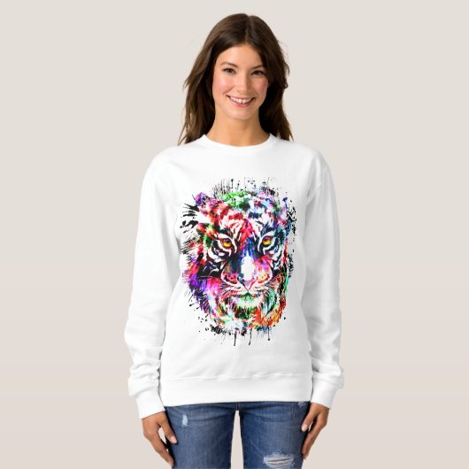 Tiger Sweatshirt - Kleurig tijger Sweatshirt (Voorkant volledig)