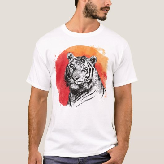 Tiger symbol of courage t-shirt (Voorkant)