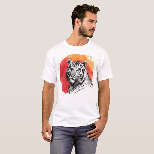 Tiger symbol of courage t-shirt (Voorkant volledig)