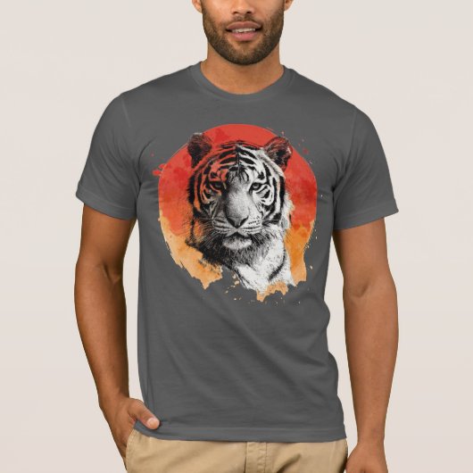 Tiger symbol of courage. t-shirt (Voorkant)