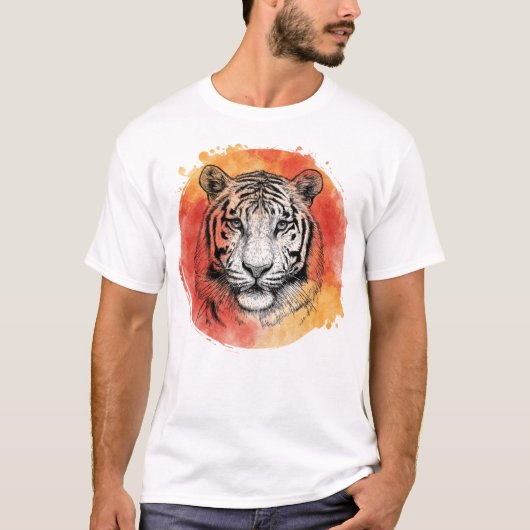 Tiger symbol of courage.  T-Shirt (Voorkant)
