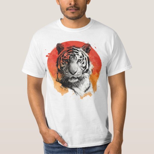 Tiger symbol of courage.  T-Shirt (Voorkant)