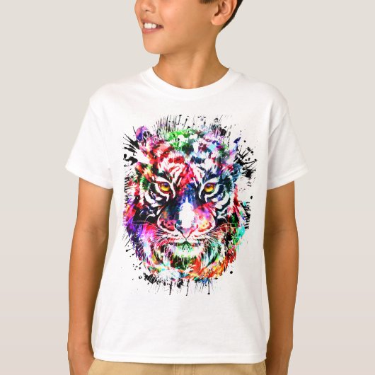 Tiger T-Shirt | Colorful Tiger Shirt (Voorkant)