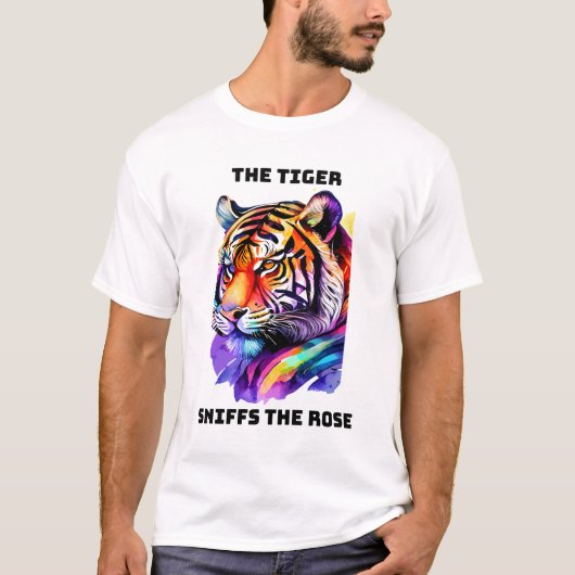 Tiger T-Shirt: Fierce Mode Statement T-shirt (Voorkant)