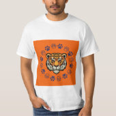 Tiger T-Shirt Oranje & blauw (Voorkant)