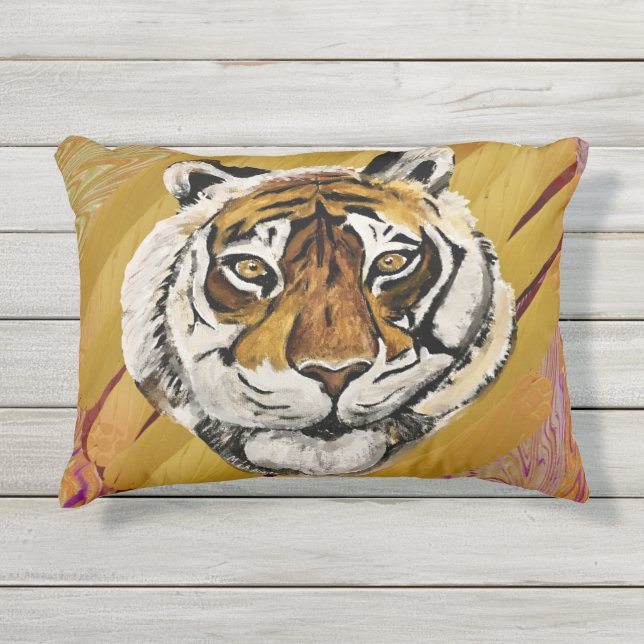 Tiger Tai Chi Tiger Face Buitenkussen (Voorkant)