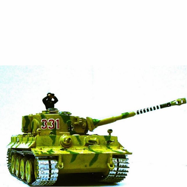 Tiger Tank Photo Sculpture Staand Fotobeeldje (Voorkant)