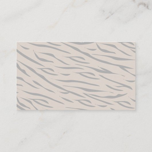 Tiger Taupe Baby shower Luier Raffle Ticket Informatiekaartje (Achterkant)