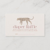 Tiger Taupe Baby shower Luier Raffle Ticket Informatiekaartje (Voorkant)
