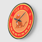 Tiger-teken voor Chinese astrologie Grote Klok (Hoek)