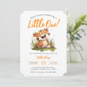Tiger Theme Baby shower Invitation Kaart (Staand voorkant)