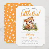 Tiger Theme Baby shower Invitation Kaart (Voorkant / Achterkant)