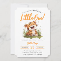 Tiger Theme Baby shower Invitation