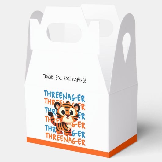 Tiger Threenager Boy 3e Verjaardagsfeestje Dank u Bedankdoosjes (Geopend)