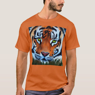 Tiger tiger burning bright big cat animal painting t-shirt