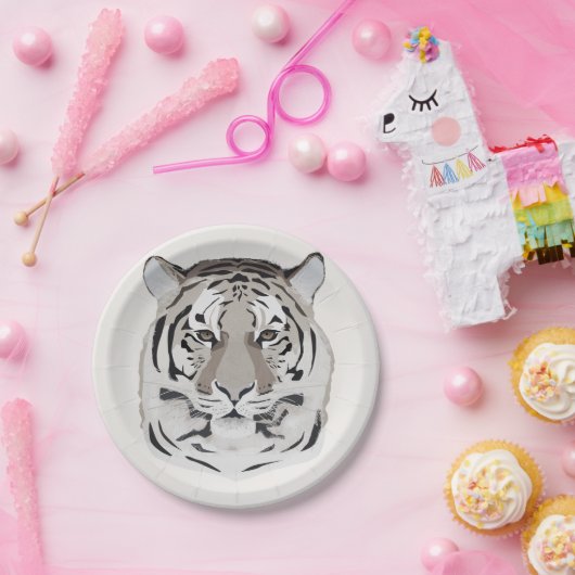 Tiger, tiger face, symbol of 2022 papieren bordje (Feest)