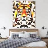 Tiger Tiger Fearful Symmetry Geometric Art Canvas Afdruk (Insitu (Slaapkamer))