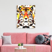 Tiger Tiger Fearful Symmetry Geometric Art Canvas Afdruk (Insitu (Woonkamer))