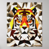 Tiger Tiger Fearful Symmetry Geometric Art Poster (Voorkant)