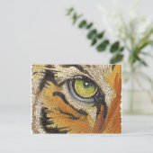 "Tiger Tiles" Waterverf Tiger Face Mosaic Briefkaart (Staand voorkant)