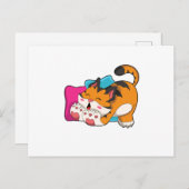 Tiger tired briefkaart (Voorkant / Achterkant)