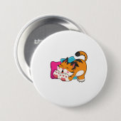 Tiger tired ronde button 7,6 cm (Voorkant /achterkant)