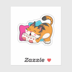 Tiger tired sticker