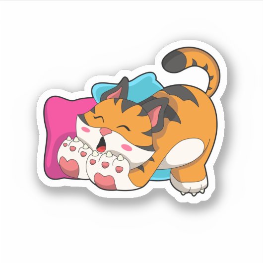 Tiger tired sticker (Voorkant)