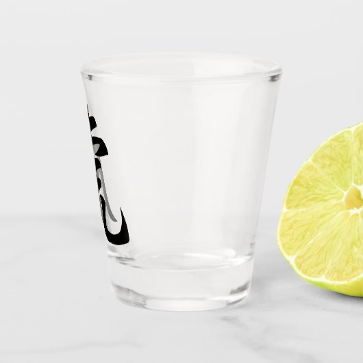 Tiger Traditioneel Chinees Karakter Zodiac Sign Shot Glas (Rechts)