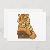 Tiger Treasurerborst Briefkaart (Voorkant / Achterkant)