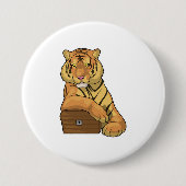 Tiger Treasurerborst Ronde Button 7,6 Cm (Voorkant)
